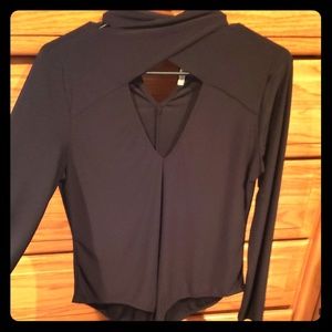 Black fashion leotard